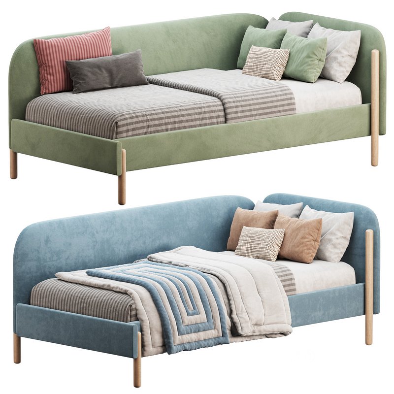 Casey Bed 90 Velvet Coral Image 1