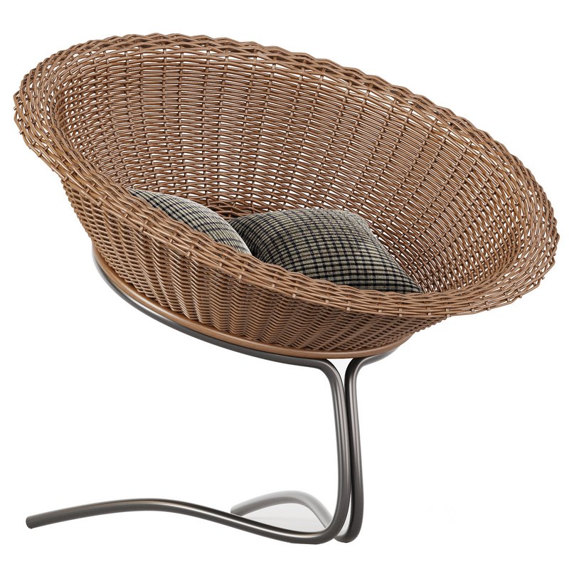 RATTAN EASY CHAIR BY ROHE NOORDWOLDE Image 1