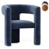 Tress Azure Blue Velvet Chair - Thumbnail 5