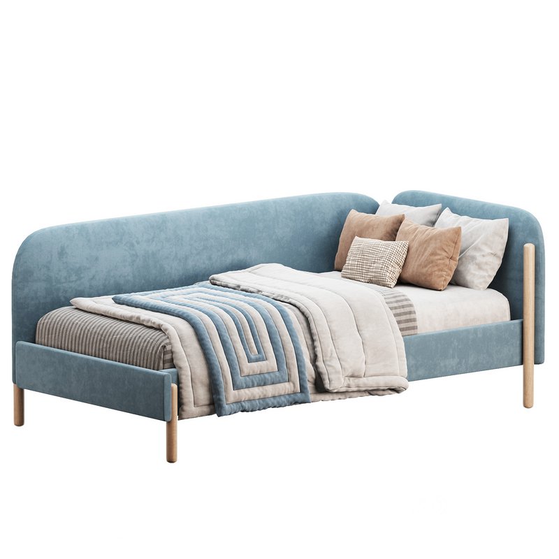 Casey Bed 90 Velvet Coral Image 3