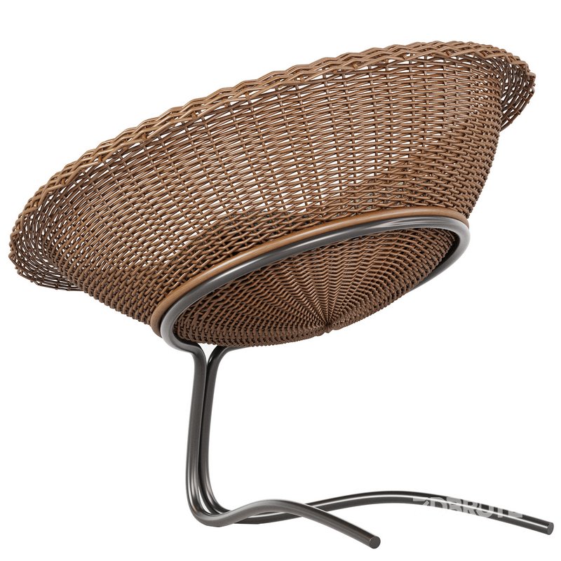 RATTAN EASY CHAIR BY ROHE NOORDWOLDE Image 2