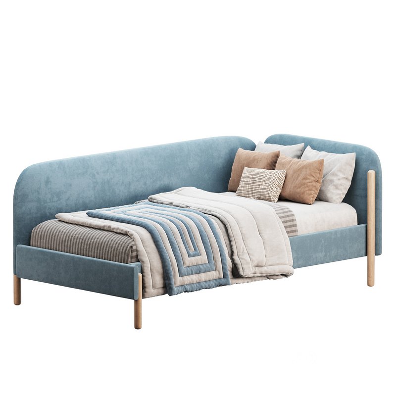 Casey Bed 90 Velvet Coral Image 2