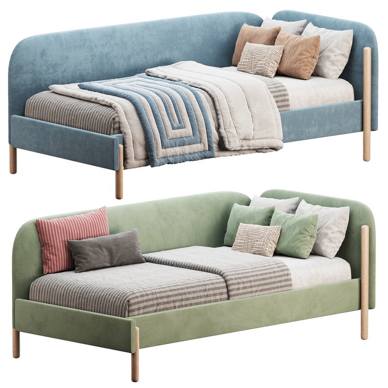 Casey Bed 90 Velvet Coral Image 4