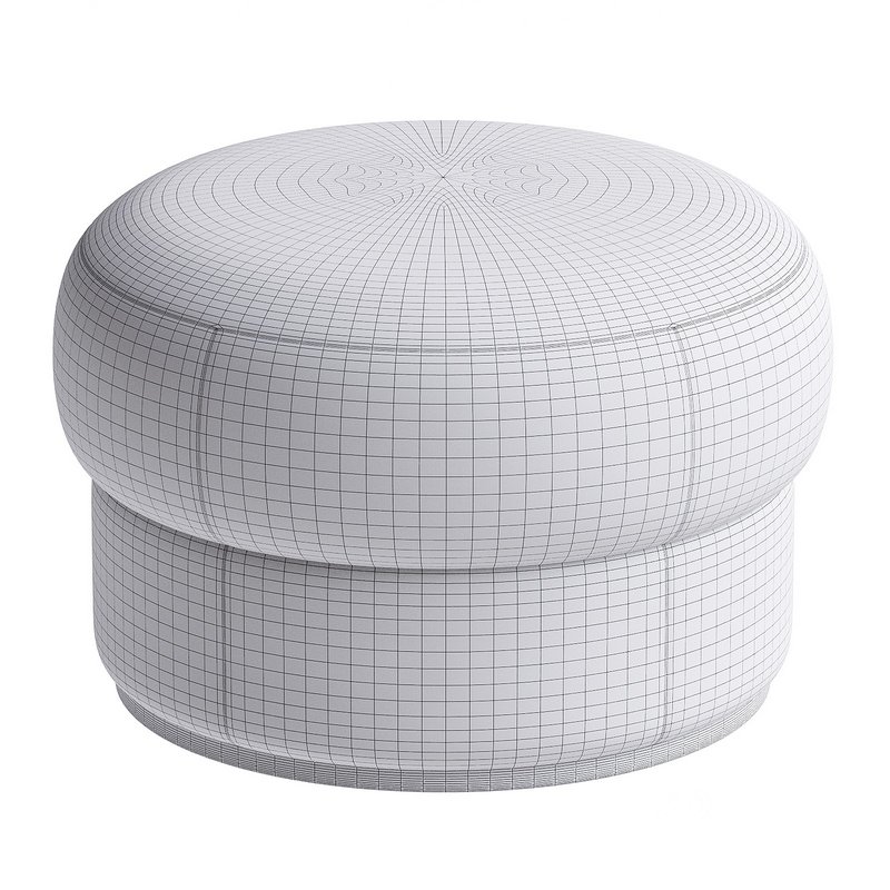 pouf sariq dumaloq Image 4