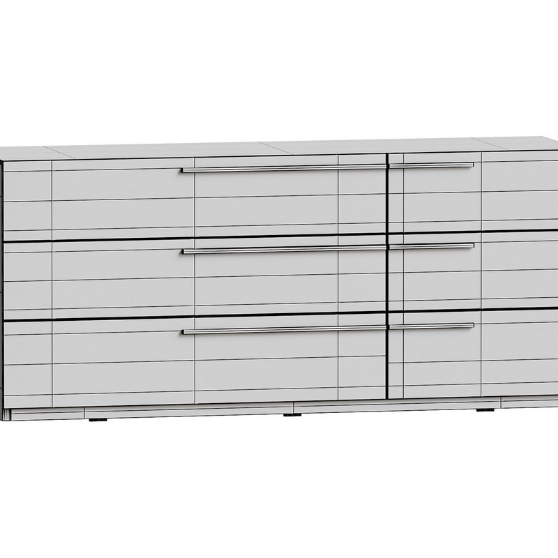 Kimball Chest of Drawers-3 White Wood Latte Image 16