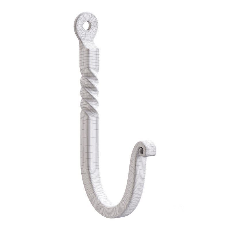 Black Wrought Iron Wall Mount Hooks Image 14