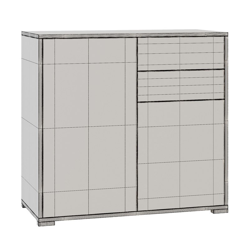 HOMCOM High Gloss Buffet Black Image 12