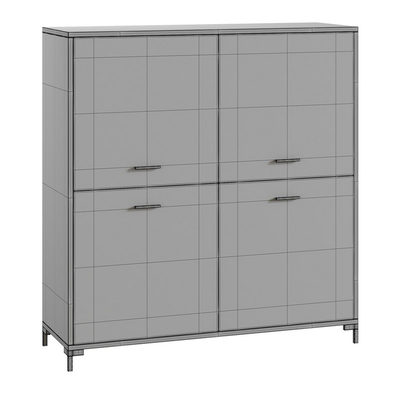 Cleveland-2 Wood White Cabinet Image 14