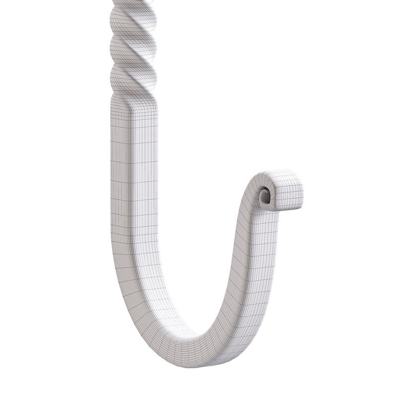 Black Wrought Iron Wall Mount Hooks Image 15