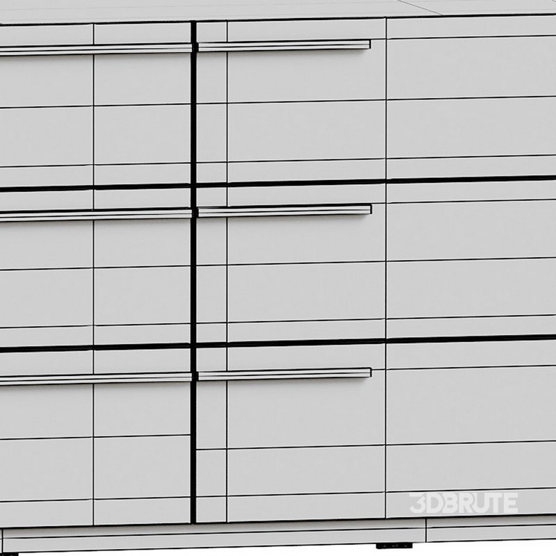 Kimball Chest of Drawers-3 White Wood Latte Image 17