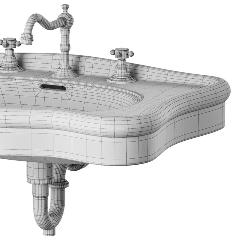 Bathroom Console Sink Deluxe Counter Top White Vitreous China Image 15