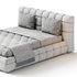 Addie White Boucle Minimalist Modern Bed - Thumbnail 15