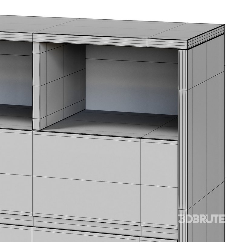 Penny Gene Plywood Latte Chest of Drawers Image 16