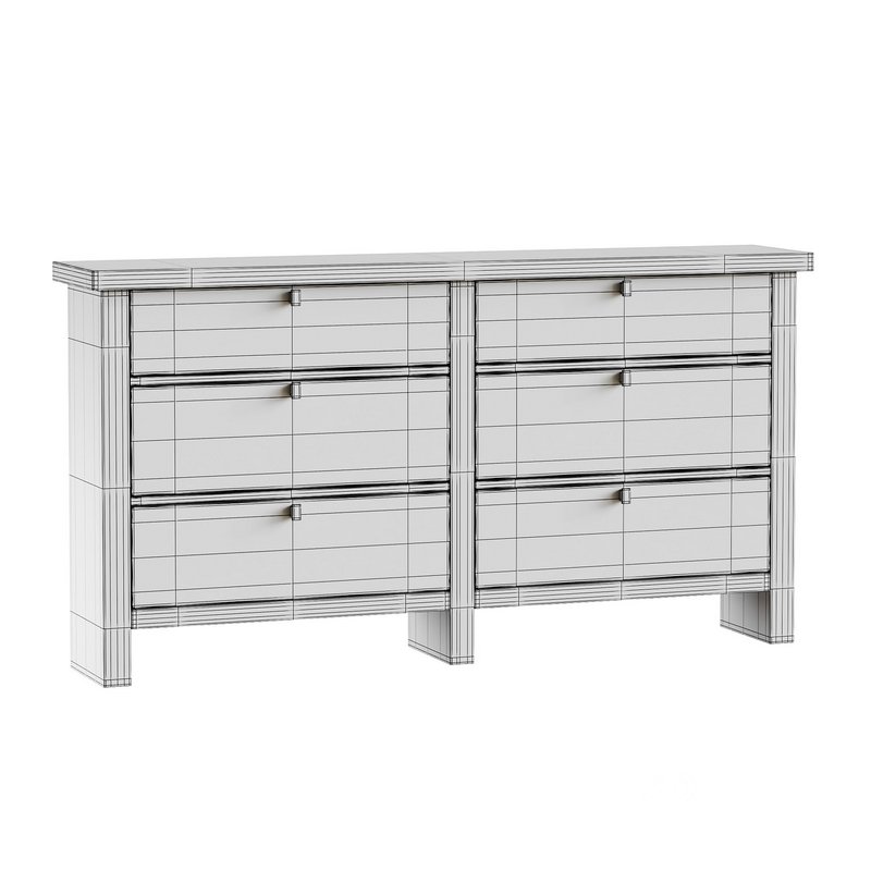 Modern Farmhouse 6-Drawer Dresser Image 14
