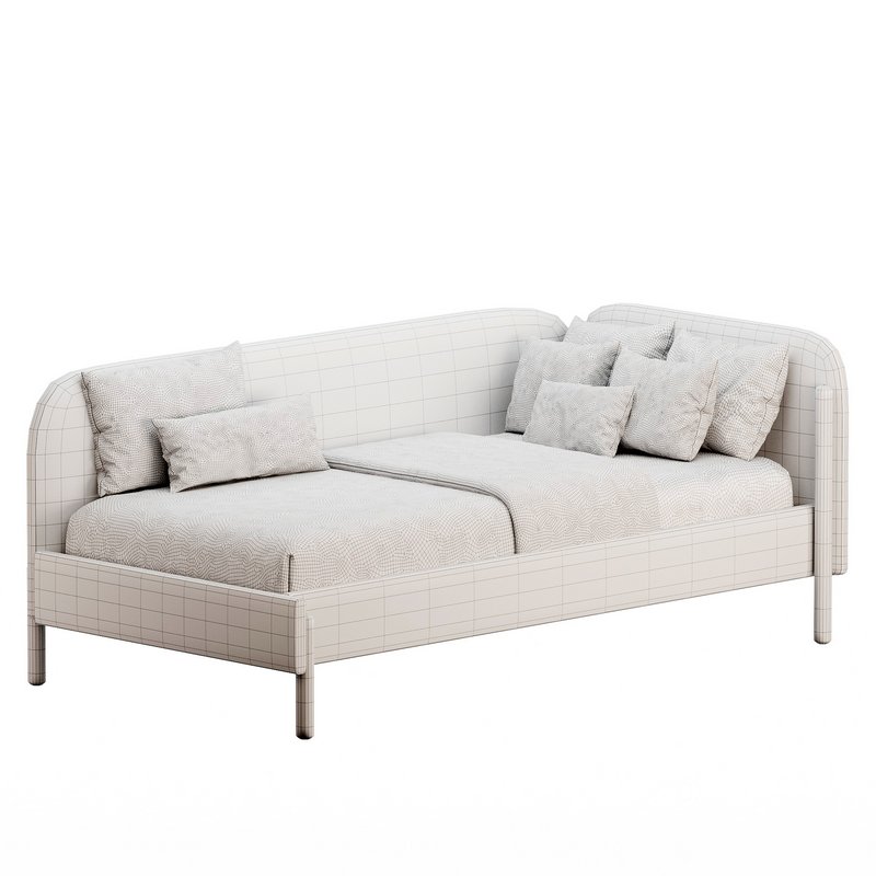 Casey Bed 90 Velvet Coral Image 7