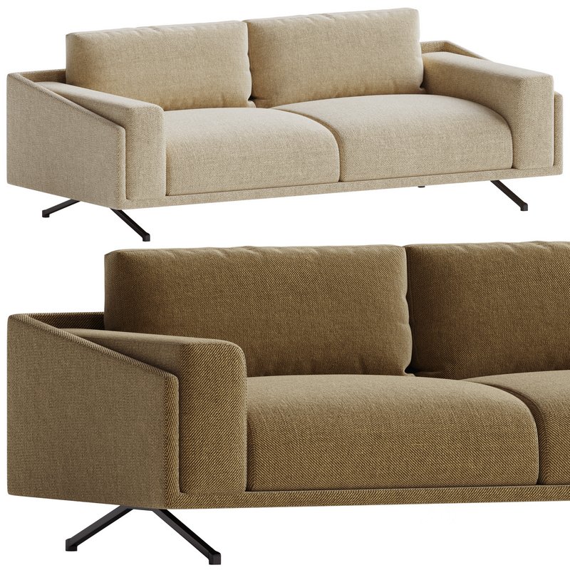 Marat 3 Seater Fabric Sofa Image 1
