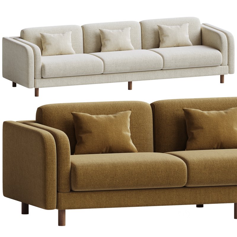 Pershing Curved Arm 104 Sofa Image 1