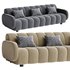 Channel Tufted Retro Sofa - Thumbnail 2