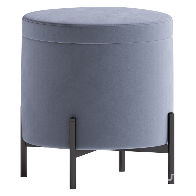 Pouf Grace light gray Image 2