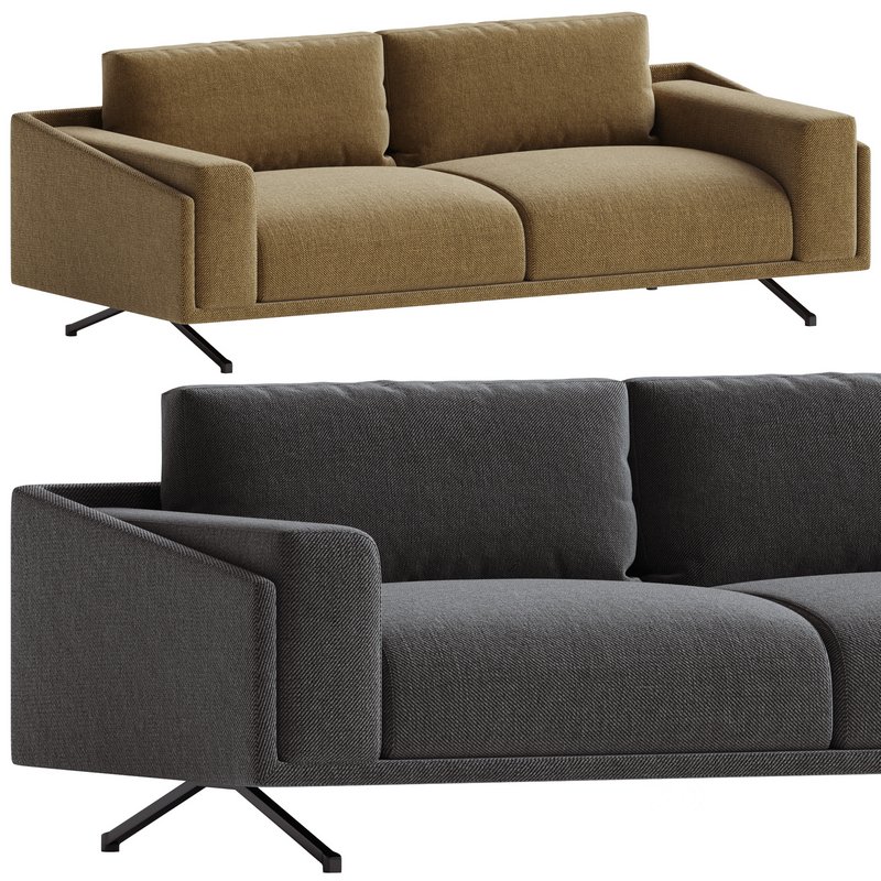 Marat 3 Seater Fabric Sofa Image 2