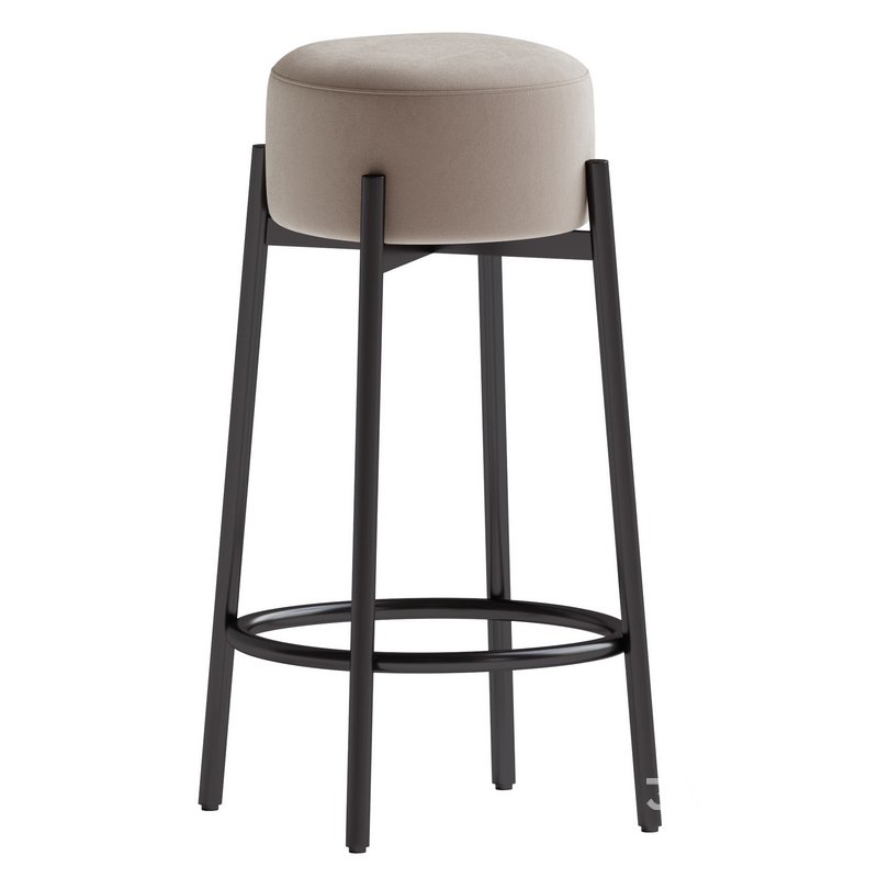 Colombe Upholstered Counter Stool with Metal Frame Image 3