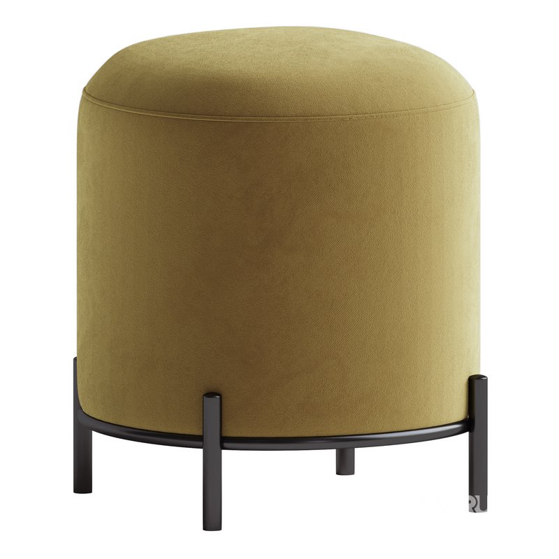Soft pouf on metal legs Image 2