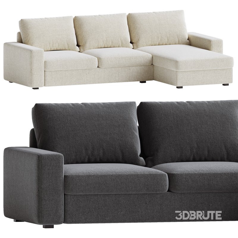KIVIK 3 seater sofa white Image 2