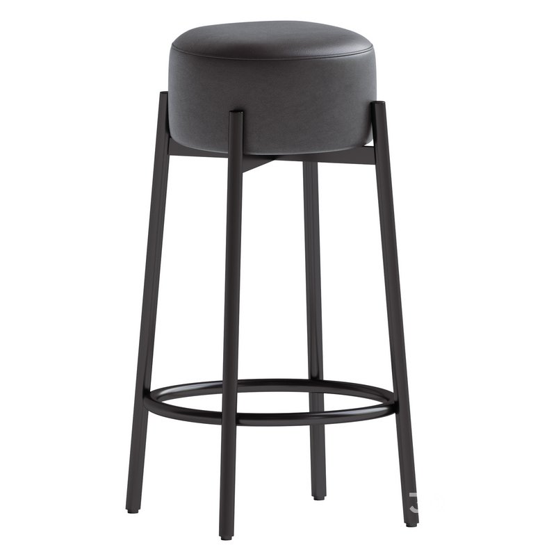 Colombe Upholstered Counter Stool with Metal Frame Image 2