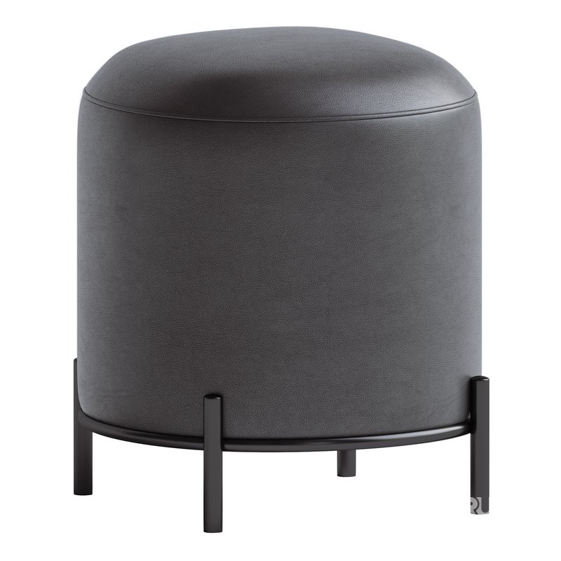 Soft pouf on metal legs Image 3