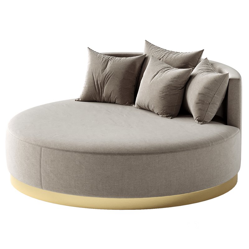 Upholstered round chaise Image 1