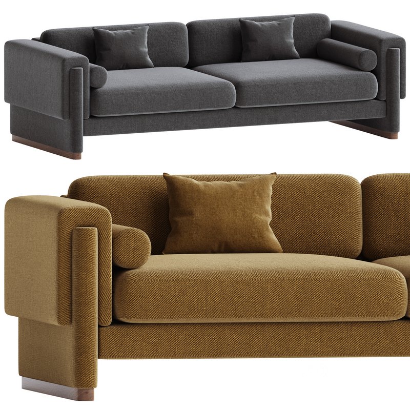 Howard Sofa Upholstered Down and Solid Wood Image 3