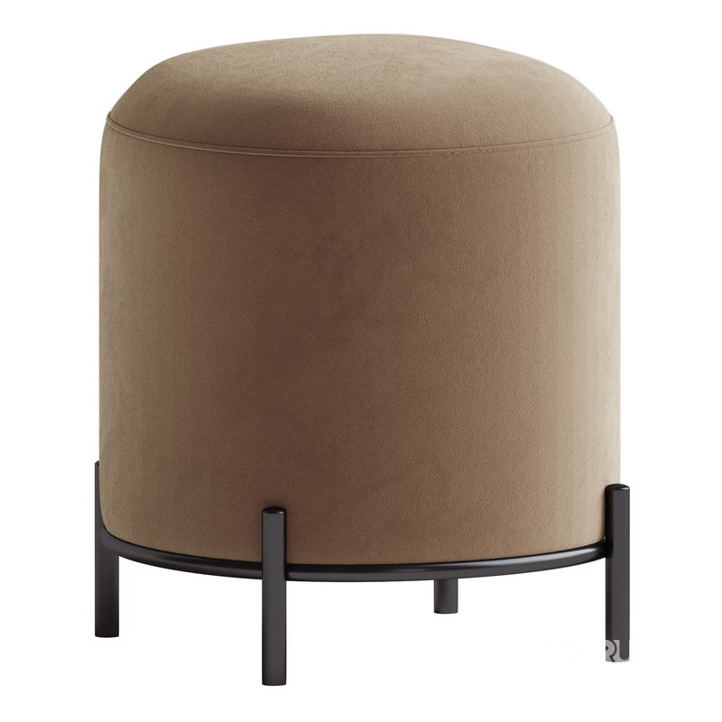 Soft pouf on metal legs Image 4