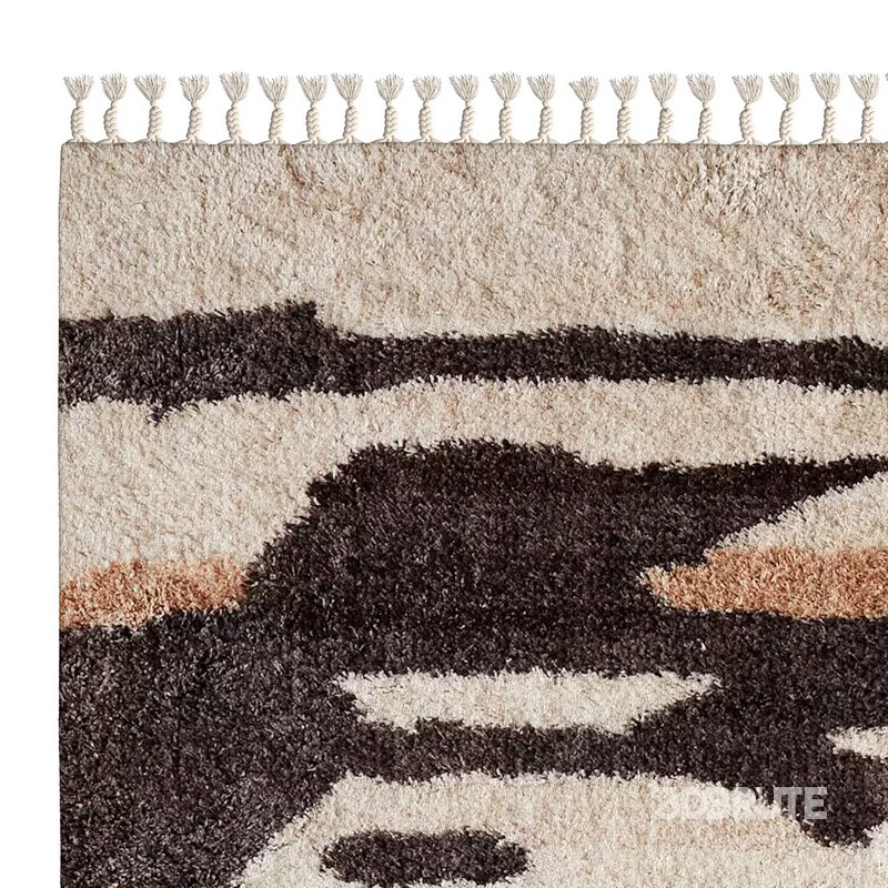 Storm Sky Abstract Shag Rug Image 4