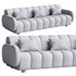 Channel Tufted Retro Sofa - Thumbnail 3
