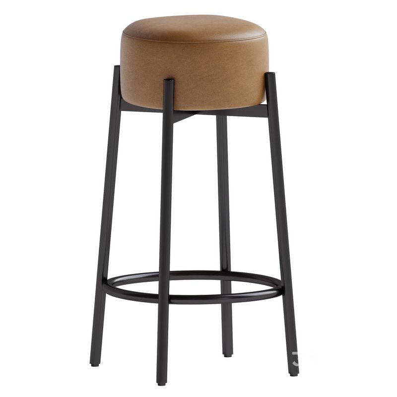 Colombe Upholstered Counter Stool with Metal Frame Image 4