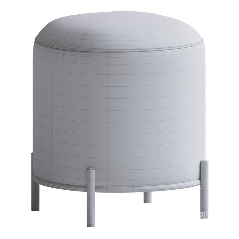 Soft pouf on metal legs Image 5