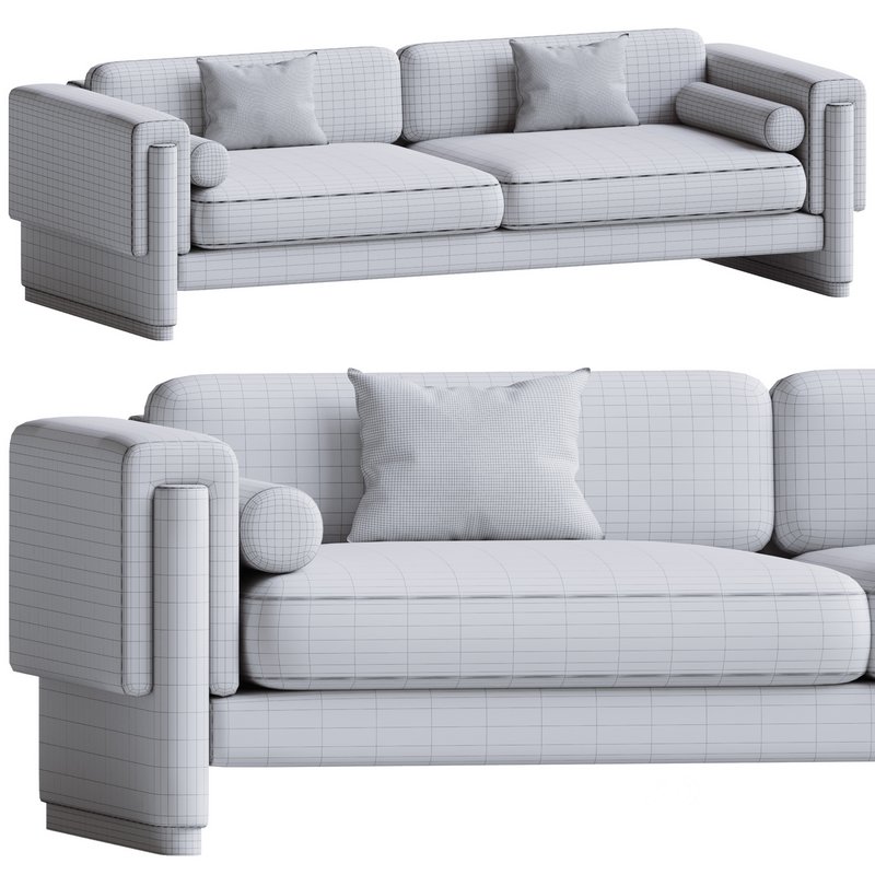 Howard Sofa Upholstered Down and Solid Wood Image 4