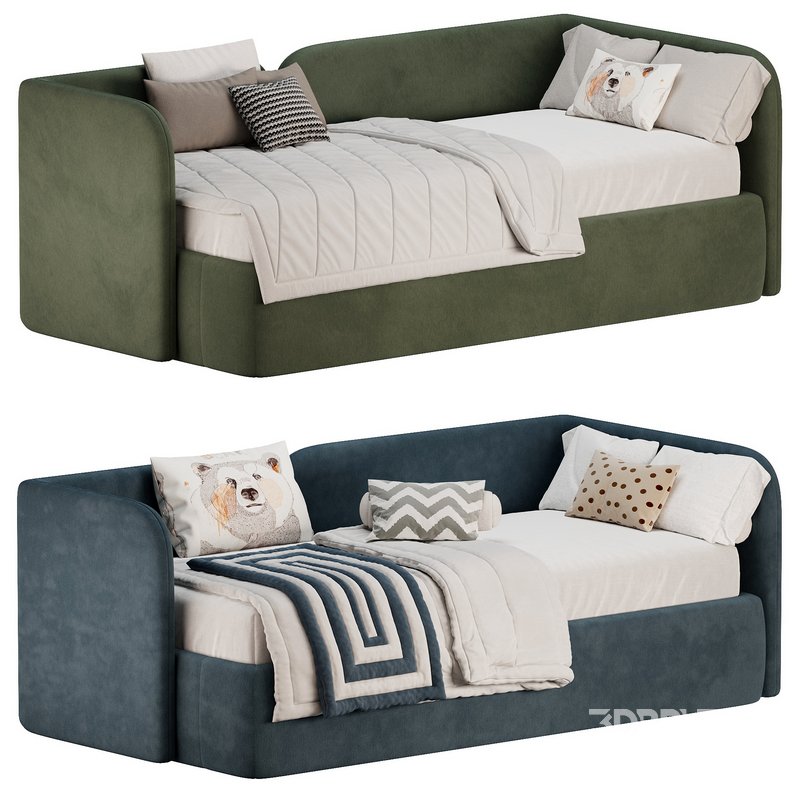 Bed Amalia 90 Velvet Terra Image 1