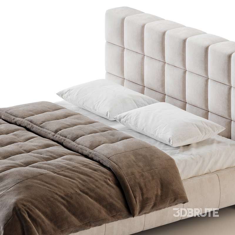 White-velvet-minimalist-bed Image 11
