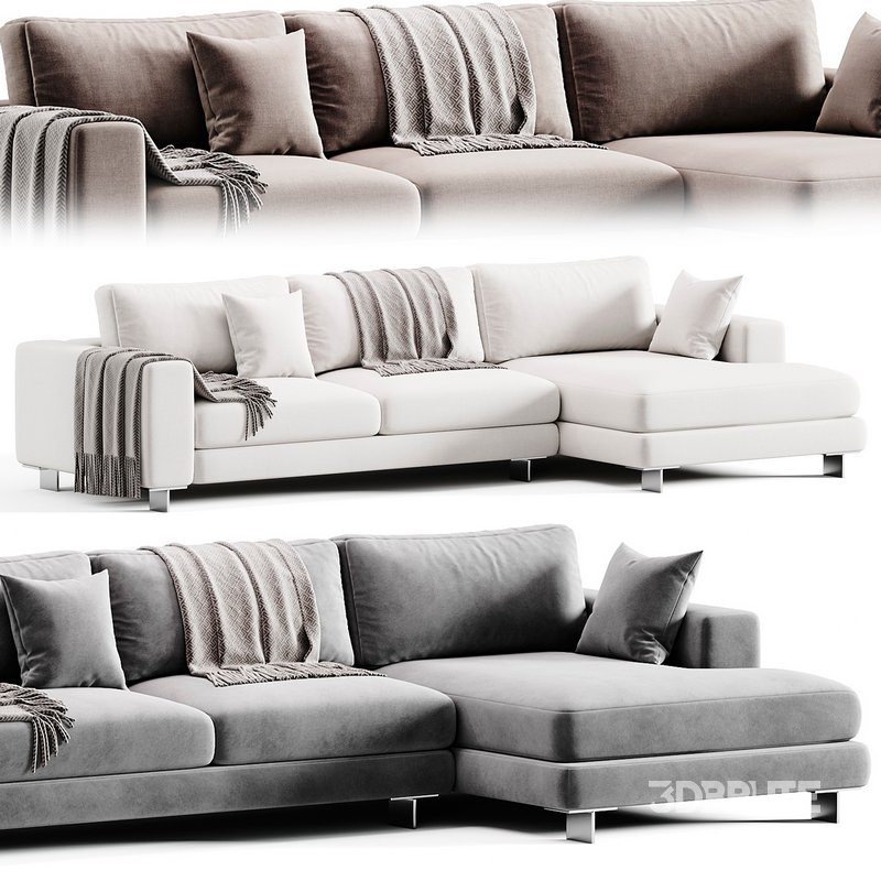 T TIME Sofa with chaise longue By Twils Image 3