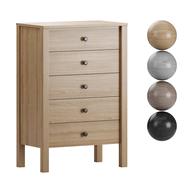 Calistoga 5 Drawer Tallboy Dresser Image 1