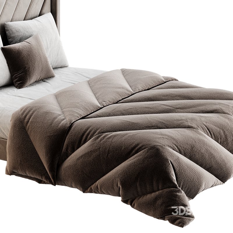 Easyfashion Modern Upholstered Platform Queen Bed with Slat Support Light Gray Image 12