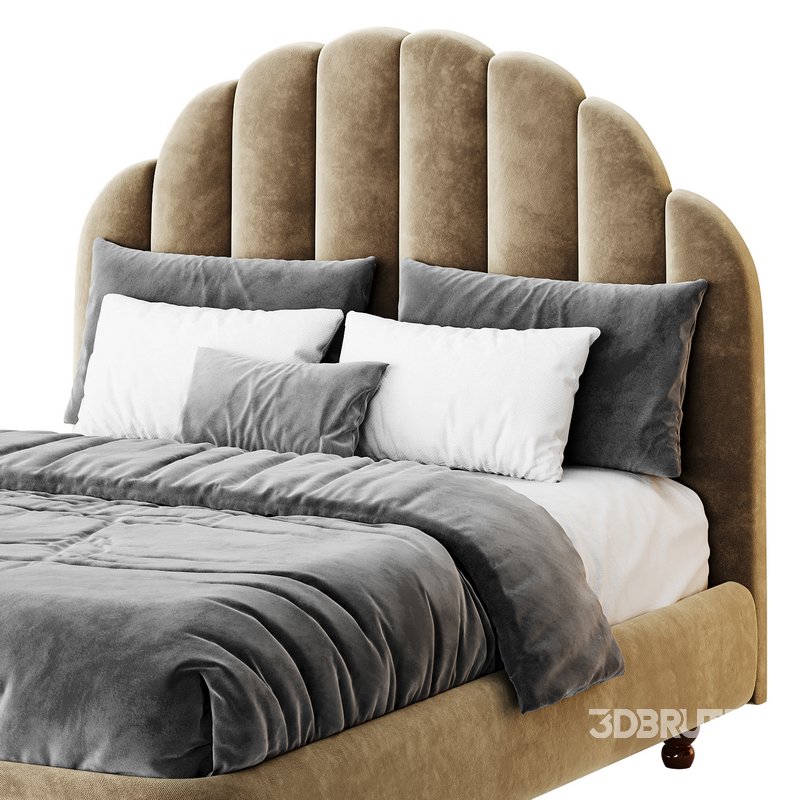 Lime Green Padded Panel Bed Image 12