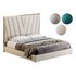 Grayish Upholstered luxury King Size Bed - Thumbnail 1