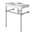 Console Sink Porcelain Belle Epoque with Black Nickel Support Legs - Thumbnail 11