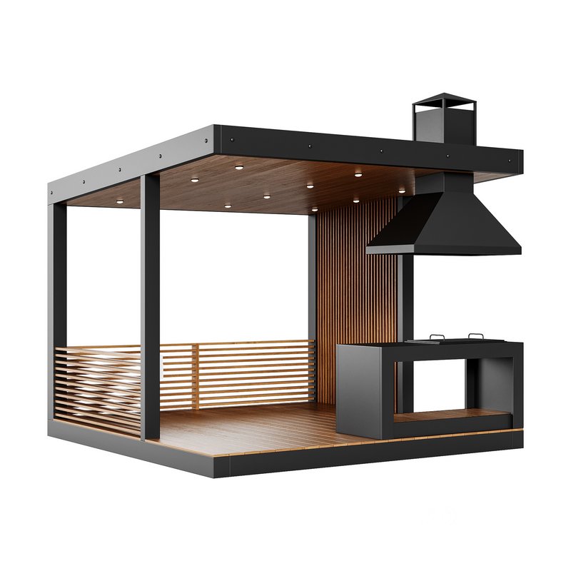 Modern gazebo with summer kitchen 1 Image 1