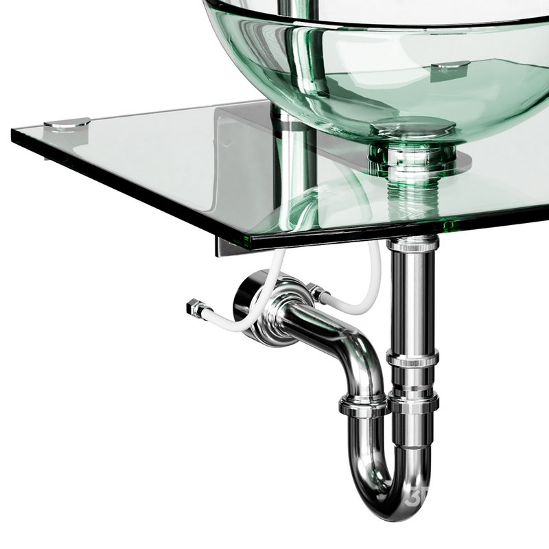 Unique Tempered Glass Wall Mount Vessel Sink Image 13