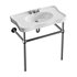 Console Sink Porcelain Belle Epoque with Black Nickel Support Legs - Thumbnail 1
