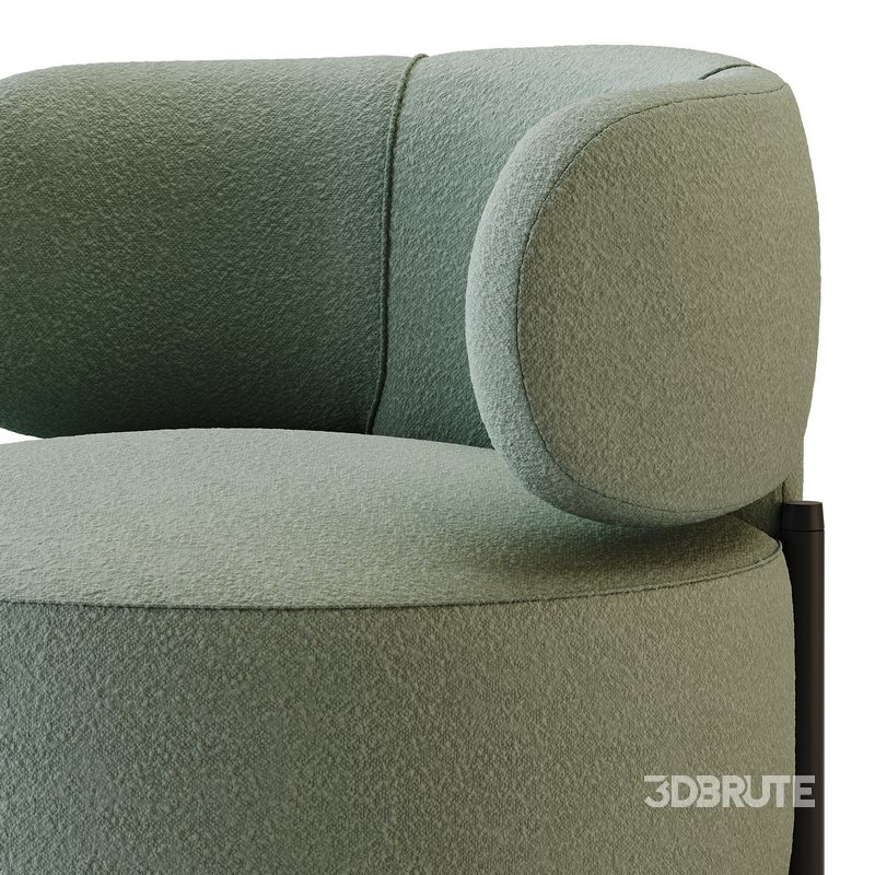 Penn Taupe Boucle Wing Back Accent Chair Image 13