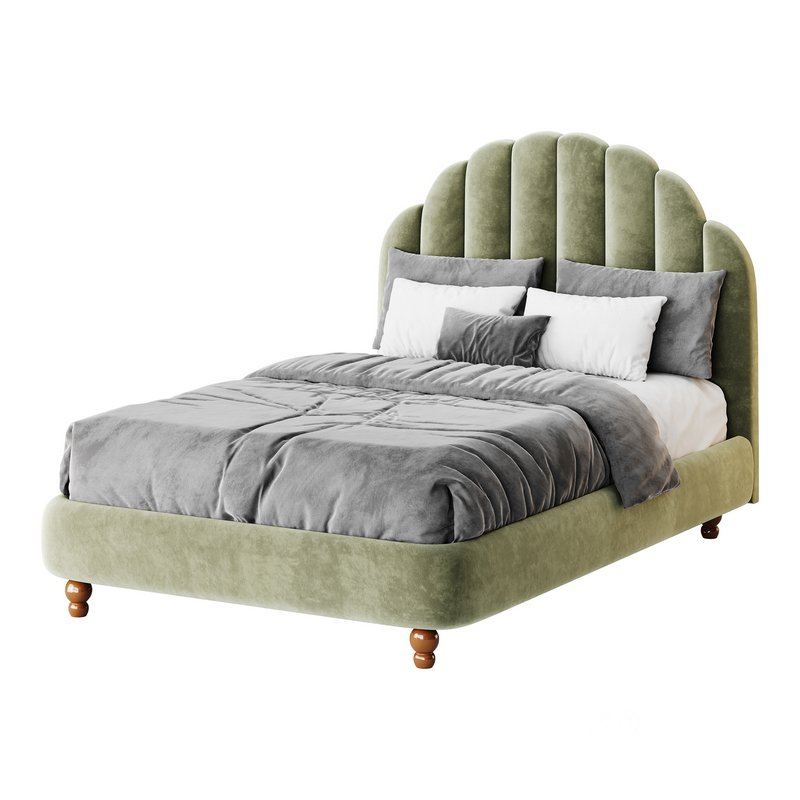 Lime Green Padded Panel Bed Image 11